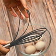 thumbnail image 2 of 10, 11, 12 inch Flat Whisk Silicone Heads Non Stick Wires Whisk Blending Whisking Beating Stirring Egg Beater Stainless Steel Set, 2 of 5