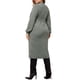 thumbnail image 3 of Suéter cárdigan de mujer plus size Agnes Orinda, de punto, de manga larga, con cinturón, abrigo largo, talla 2X, gris, 3 of 5
