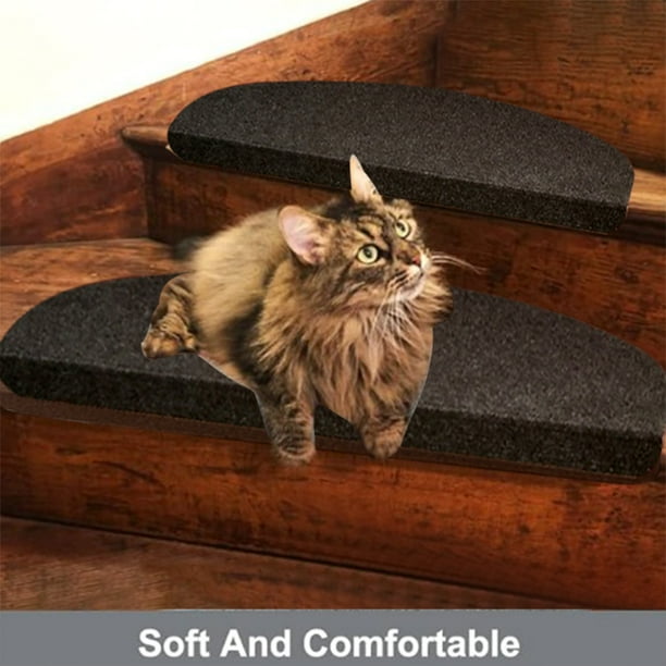 Bolinker Lot de 15 tapis de marches d'escalier antidérapants pour marches en bois – 70 x 22 cm – Tapis d'escalier d'intérieur et de sécurité