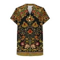 thumbnail image 5 of purcolt Womens Short Sleeve Shirts V Neck Floral Printed Button Tunic Tops Dressy Casual T Shirts Summer Blouses, 5 of 6