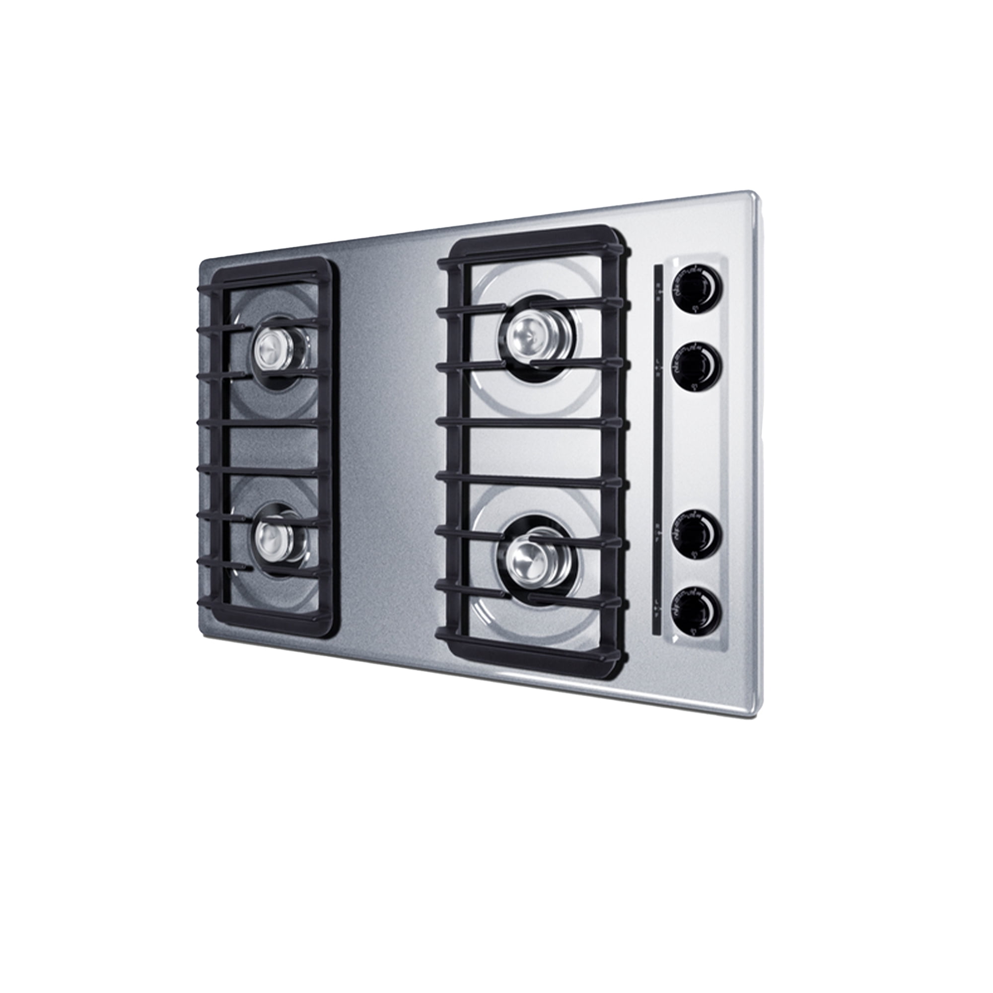 Summit 30" Gas Cooktop, 4-Burner, Electric Ignition, 115V, Stainless Steel - ZNL053I