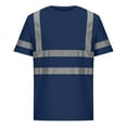 thumbnail image 2 of UVEASISHA Mens Quick Dry T-Shirts Short Sleeve High Visibility Safety T Shirts Hi Vis Reflective Construction Work Shirts with Reflective Strips and Front Pocket, 2 of 5