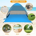 thumbnail image 3 of Pop Up Beach Tent with UV Protection, Easy Set Up Sun Shelter for 1-3 People, Portable Lightweight Sunshade with Carry Bag for Beach, Camping and Outdoor, 3 of 6