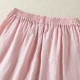 thumbnail image 7 of Women's Linen Cotton Pants Elastic Waist Shorts with Pockets, Lightweight Casual Summer Shorts, Lounge Beach | VerBelle,Pink M, 7 of 7