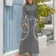thumbnail image 4 of Vestido largo gris con diseño de bicicleta de carreras estilizada Vestidos de baile Vestido de fiesta de noche, 4 of 5