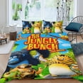 thumbnail image 2 of Pandilla de la Jungla Conjunto de sábanas temático, trío de piezas, cómodo y amigable con la piel, diseño único, regalo de decoración para el hogar para familiares, amigos y fans,135cm *200cm, 2 of 6