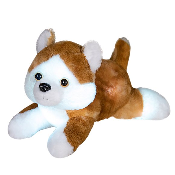 Hearth & Gear Glowing Toy Light Up Cuddly Dog Stuffed Toy Baby Soothing Doll With LED Dance Dolls Sing for Babies Education for Babies That Make Noise Little for Kids Bulk Baby Soft with Sound Talking