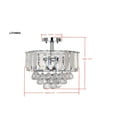 thumbnail image 3 of Safavieh Vaxel 3-Light 13.5 in. Dia. Flush Ceiling Mount, Chrome/Clear, 3 of 3