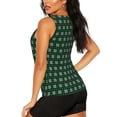 thumbnail image 3 of Gukieu Green Buffalo Plaid Merry Christmas Print Women's Quick-drying Fitness Vest, Round Neck Sleeveless Fitness T-shirt, Suitable for Yoga, Sports-Medium, 3 of 7