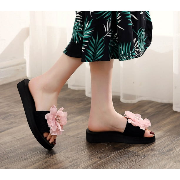 Zapatilla de playa de vacaciones de fondo suave antideslizante de una palabra antideslizante de nuevo estilo de verano para mujer Wmkox8yii hj789