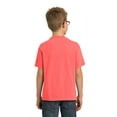 thumbnail image 2 of Port & Co Teen Unisex Regular Plain Short Sleeves T-Shirt Neon Coral X-Small, 2 of 3