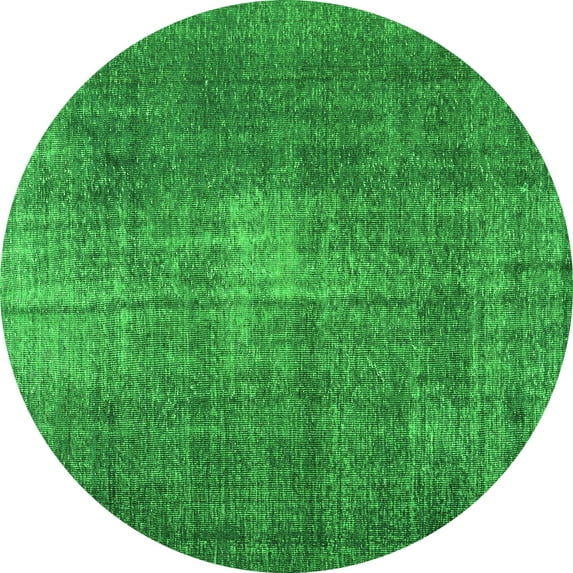 Ahgly Company Indoor Round Persian Green Traditional Area Rugs, 7' Round