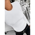 thumbnail image 3 of Womens Ribbed Crewneck Long Sleeve Shirts Slim Fit Basic Tunic Tops Tees, 3 of 4