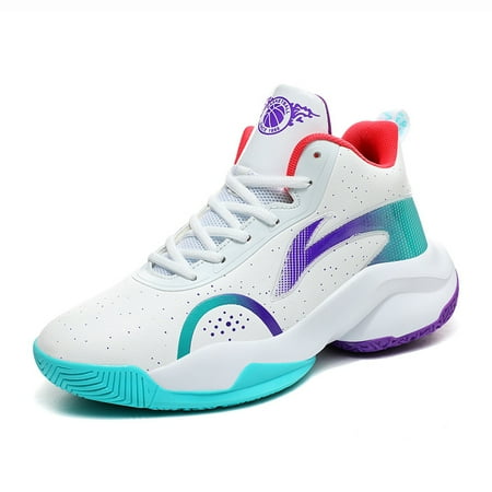 

Men s High Top Basketball Shoes Breathable Shock Absorbing Anti Slip Sport Sneakers For Running Training