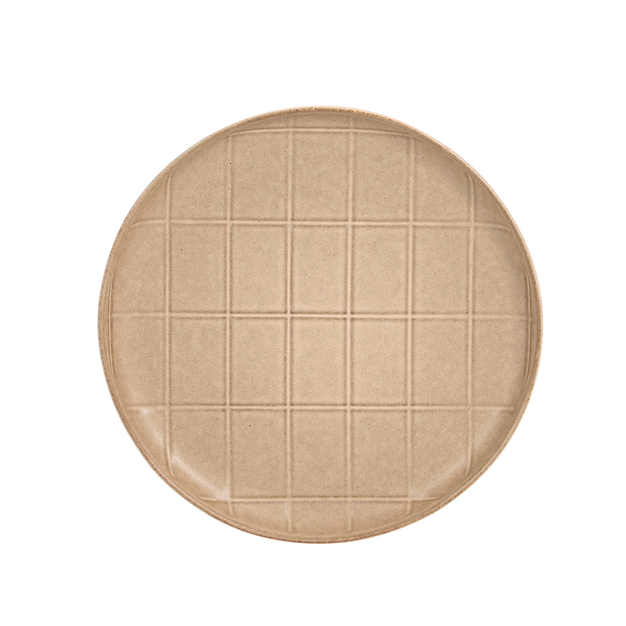 Gisbon Elite Butterwick 12 Piece Plates and Bowls Stoneware Dinnerware Set - Taupe Reactive Glaze Patterned Dishes - Microwave and Dishwasher Safe