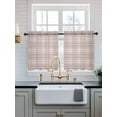 thumbnail image 2 of Buffalo Plaid Tier Curtains 36 Inch Length,Sheer Curtains for Bedroom Living Room Dusty Rose Pink Farmhouse Gingham Striped Short Kitchen Curtains Drapes for Small Half Window 27.5"x36" 2 Panels, 2 of 7