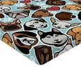 thumbnail image 2 of Ambesonne Dog Lover Fitted Sheet 2 Pcs Set, Canine Breeds Love, Twin, Multicolor, 2 of 3