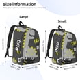 thumbnail image 3 of Lsque Cute Dinosaur Pattern Canvas Daypack, Durable Backpack, High-quality Versatile Backpack,Vintage Compact Backpack-Medium, 3 of 6