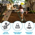 thumbnail image 5 of Lifetime Kid's Outdoor Climb & Slide Swing Set with Belt Swings and Trapeze Bar (91142), 5 of 12