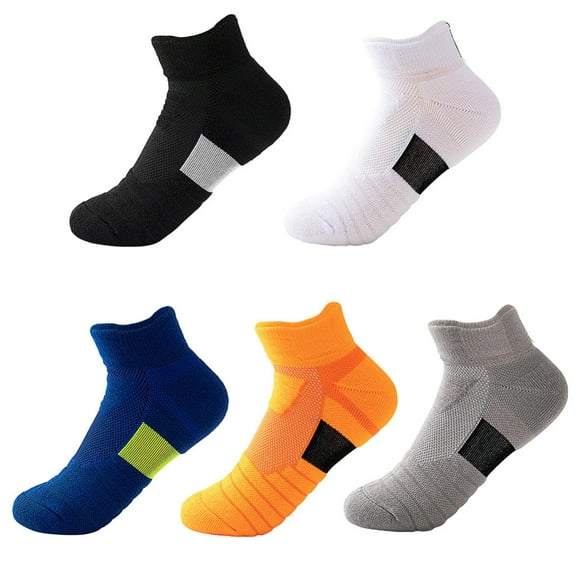 GYRATEDREAM 5 Pairs Boys Girls Socks Low Cut Ankle Socks Kids Athletic Grip Non Slip Socks