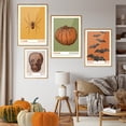 thumbnail image 4 of Vintage Spooky Poster Ghost Skull Crow Bats Spider Pumpkin Prints Canvas Painting Wall Art Picture Halloween for Room Home Decor, 4 of 5