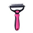 thumbnail image 1 of Hearth & Gear Dog Brush Double Side Undercoat Rake For Dogs & Cats Brush For Shedding Dematting Comb And Dematting Tool For Grooming Extra Wide Dogs And Cats Accessories Accessories For Dog Grooming, 1 of 5