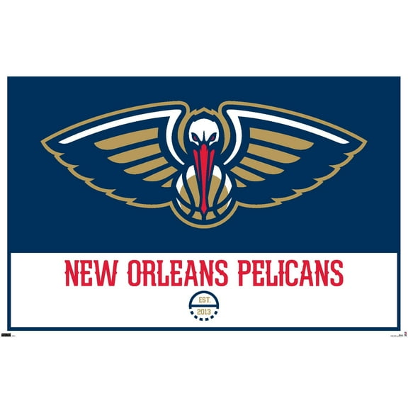 NBA New Orleans Pelicans - Logo 21 Wall Poster, 22.375" x 34"