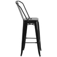 thumbnail image 4 of Home Square 30" Metal Steel Bar Stool in Black Finish - Set of 3, 4 of 5