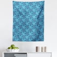 thumbnail image 1 of Turtle Tapestry, Aquatic Animals Hand Drawn Lily Flowers Built in Drop Shape Shell and Spiral Lines, Fabric Wall Hanging Decor for Bedroom Living Room Dorm, 5 Sizes, Multicolor, by Ambesonne, 1 of 1