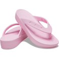thumbnail image 1 of Crocs Women's Classic Flip Flops | Platform Shoes, Flamingo, 10, 1 of 2