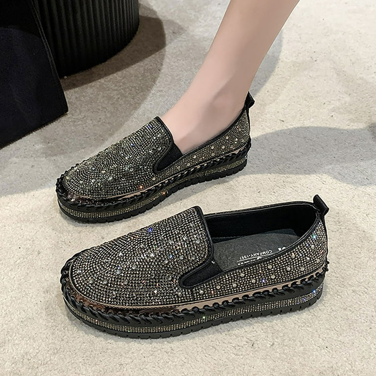 GHSOHS Womens Shoes Comfortable Dress Shoes Large Size Casual Shoes for Women Sneakers Large Size Spring and Autumn New Thick Sole Lazy Casual Korean