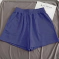 thumbnail image 2 of lulshou Shorts for Women, Women's Plus Size Solid Color High Waisted Short Pants Loose Wide Leg Pants Casual Shorts, 2 of 5