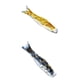 thumbnail image 1 of Bandera Koinobori 2x tradicional Windsock Japón Koi Fish amarillo negro kusrkot, 1 of 8