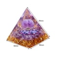 thumbnail image 4 of Cristales Curativos Amatista Piedra Pirámide Escultura Resina (5 Cm), 4 of 9