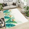 thumbnail image 2 of Nordic Green Plants Area Rugs, Tropical Rainforest Banana Leaves Apartment Carpet, Porch Mat Comfortable Feet Machine Washable Apply to Entryway Hallway Bedroom Living Room,2ft x 3ft, 2 of 6