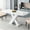 White, variant on Expandable Dining Table | Smooth One - hand Retraction for Gatherings | Stable Cross Metal Base | Saves Time on Assembly and Cleaning