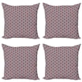thumbnail image 1 of Ambesonne Geometric Throw Pillow Cover 4 Pack, Middle Eastern, 18", Vermilion Slate Blue, 1 of 2