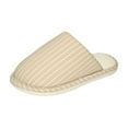 thumbnail image 5 of CHUMUD Women's House Slippers Plush Lined Winter Clogs - Cozy Striped Fleece Slippers with Durable Sole for Indoor Wear, 5 of 7