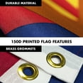 thumbnail image 4 of G128 Combo Pack: 6 Feet Tangle Free Spinning Flagpole (White) Arizona AZ State Flag 3x5 ft Printed 150D Brass Grommets (Flag Included) Aluminum Flag Pole, 4 of 9