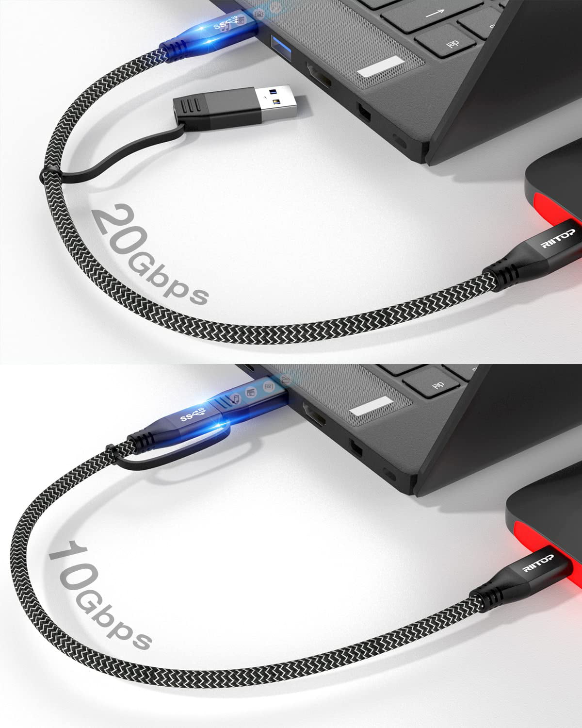 DCDCDISPBK - 100W Fast Charging USB-C Cable, 3.3 ft. USB-C to USB-C wi –  Cellet Wholesale