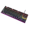thumbnail image 1 of Teclado mecánico verdadero de 87 teclas, retroiluminación, teclado para juegos con cable USB, cubierta de Metal, 1 of 2