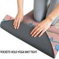 thumbnail image 3 of Pink Cartoon Dinosaurs Eggs Pattern Hot Yoga Mat Towel Non Slip for Hot Yoga - Quick-Drying Yoga Mat Cover with 4 Corner Pockets with Travel Bag - Hot Yoga Towel Non Slip 70"x26", 3 of 6