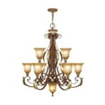 thumbnail image 2 of Livex Lighting Villa Verona Chandelier in Bronze with Aged Gold Leaf Multi-Color, 2 of 5