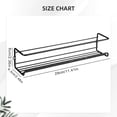 thumbnail image 2 of Metal Wall-Mounted Kitchen Spice Rack,1 Pc Pantry Door Organizer and Hanging Storage Baskets Organizer Wall Mount,Large Capacity Metal Spice Shelf for Kitchen Cabinet,11.4''x2.48''x2.36''(Black), 2 of 7