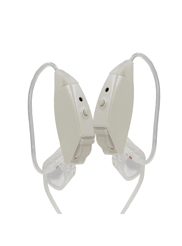 RxEars RxS | Behind The Ear Hearing Aid | Water Resistant Hearing Aid Device | (White, Pair)