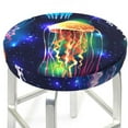 thumbnail image 3 of Balery Transparent Jellyfishes Velvet Round Bar Chair Cushion Cover Adjustable, Protects From Scratches And Stains, Soft & Washable Ideal For Wooden And Metal Stools - 12 Inch, 3 of 7