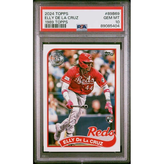 Graded 2024 Topps Elly De La Cruz #89B69 1989 Topps Rookie RC Baseball Card PSA 10 Gem Mint