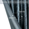 thumbnail image 4 of Chezmoi Collection Lux Storm Blue Lush Plush Velvet Curtains 2 Panel Set, Room Darkening Luxury Rod Pocket Window Drapes for Living Room Bedroom 50" W x 84" L, 4 of 8