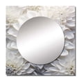 thumbnail image 2 of Designart "Minimalist Beauty Of White Dahlias" Dahlia Square Mirror For Wall Decor - Large Black Square Printed Wall Mirror Art - Square Traditional Mirror - Wall Mounted Square Large Mirror, 2 of 5