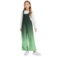 thumbnail image 4 of ATOGUTA Girls Fleece Overalls Kids Casual Sleeveless Jumpsuits Fuzzy Pants Rompers with Pockets Size 5T-14, Green, 4 of 6